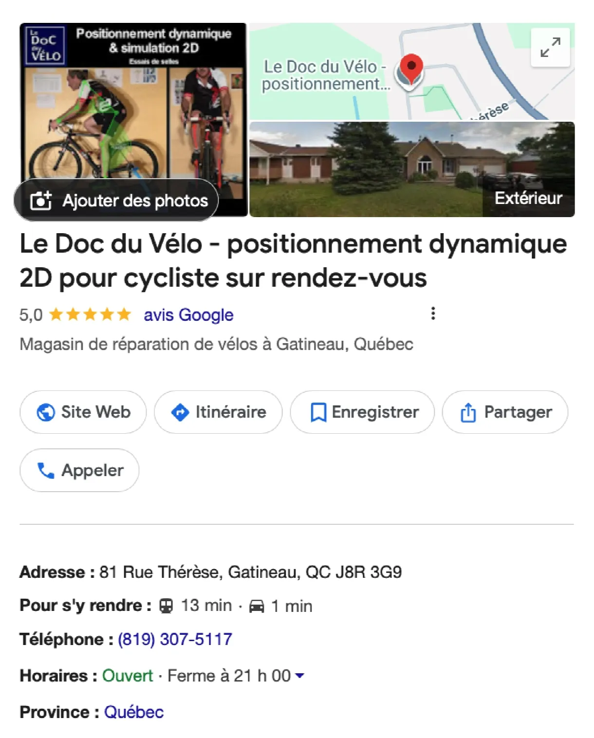 Google Reviews – Le Doc du Vélo